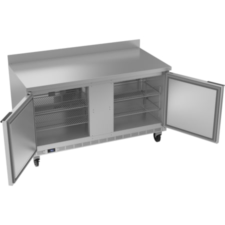 Beverage-Air Refrigerator, Work Top Style, Two Door, 60" W, 14.75 cu. Ft., 115 V WTR60AHC